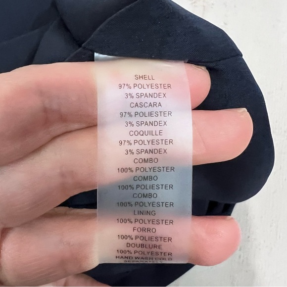 NWT Vince Camuto Bow Neck Sheer Puffy Polka Dot Long Sleeve Shift Dress - Picture 13 of 15